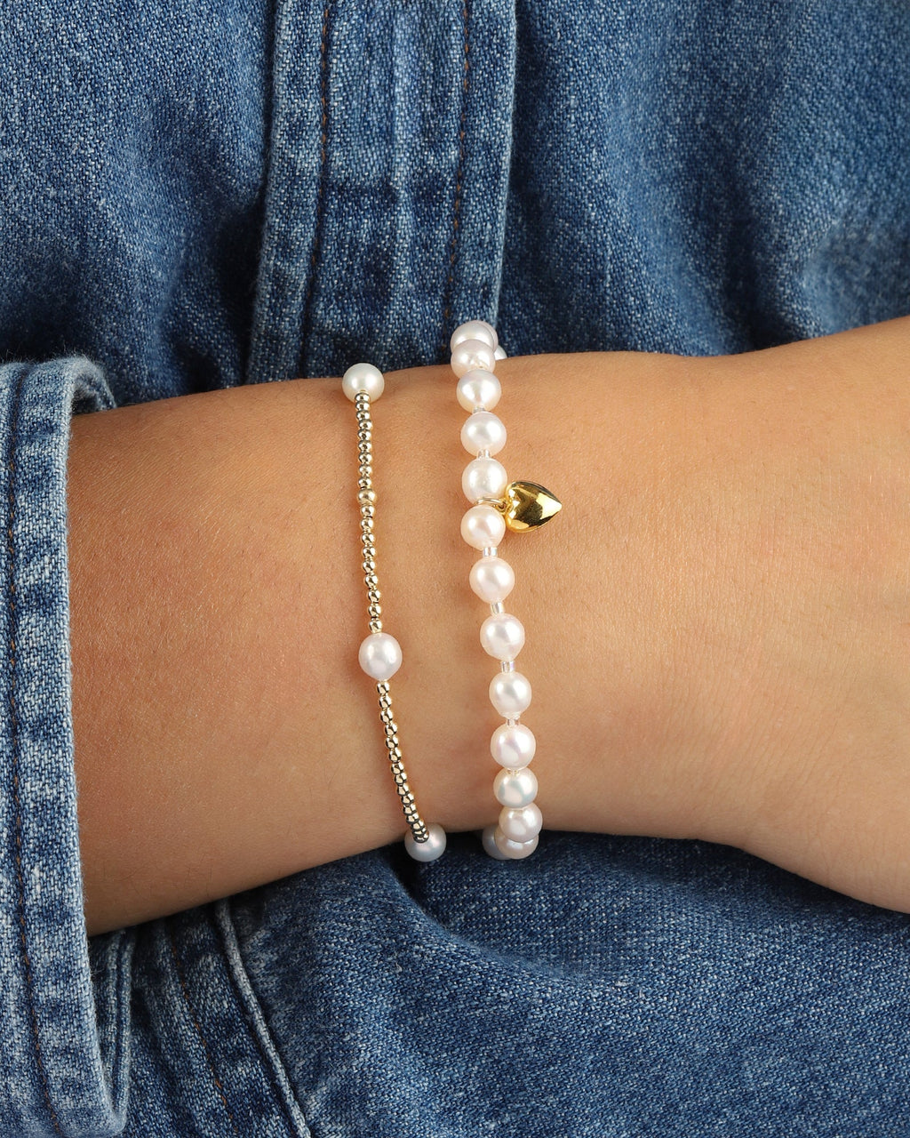 Beaded Station Small Pearl Bracelet | 2mm