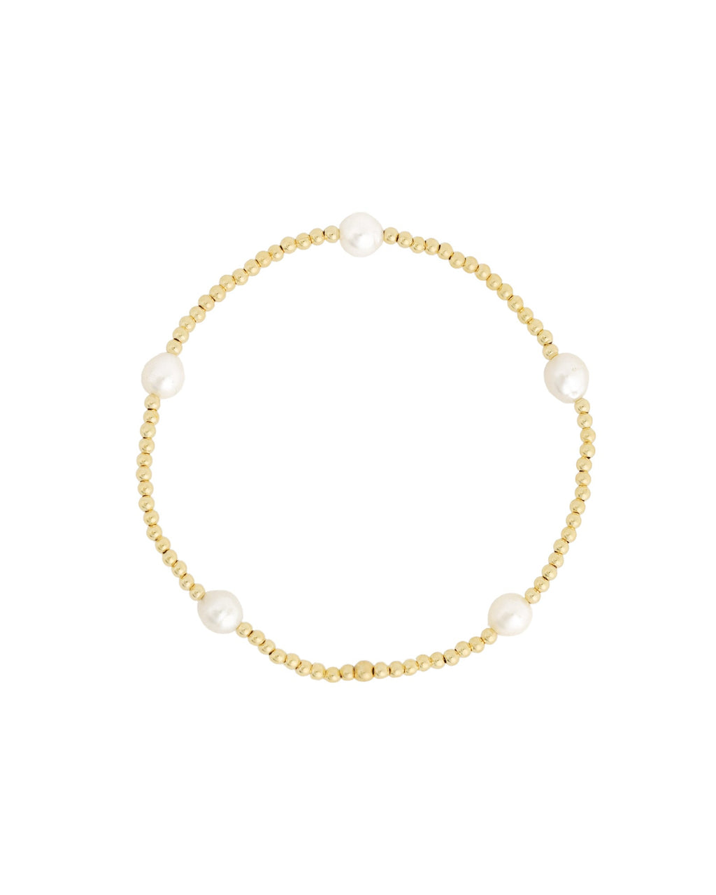 Beaded Station Small Pearl Bracelet | 2mm