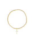 Cross Charm Beaded Bracelet | 2.5mm