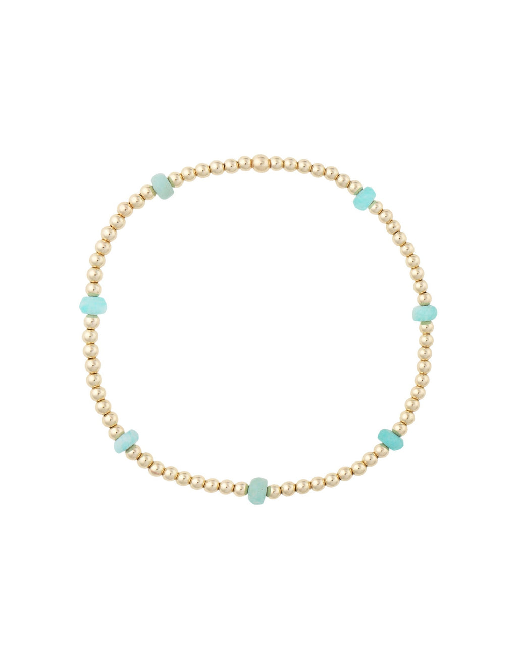 Beaded 7 Stone Bracelet | 2.5mm