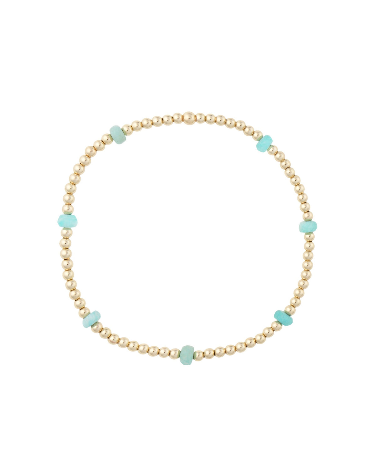 Beaded 7 Stone Bracelet | 2.5mm