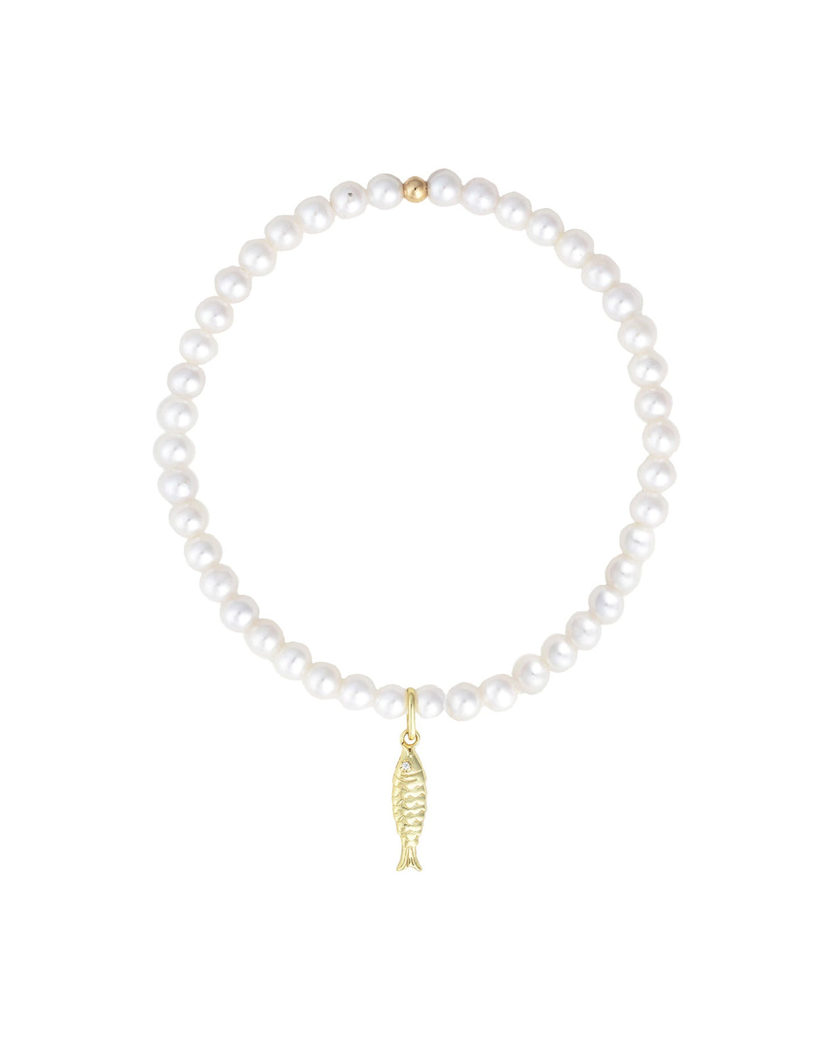 Fish Charm Beaded Bracelet