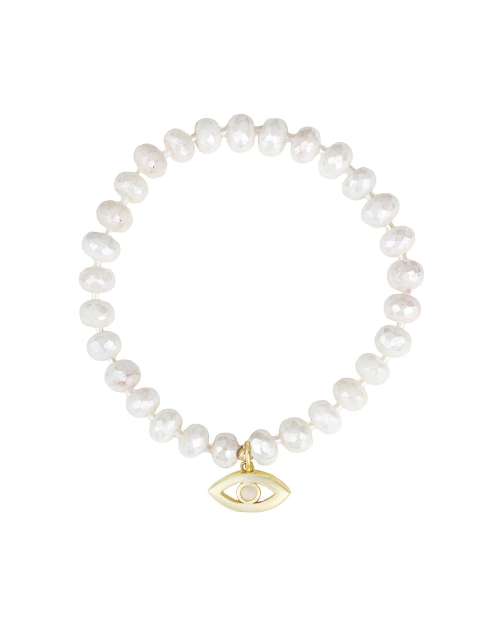 Evil Eye Silverite Beaded Bracelet