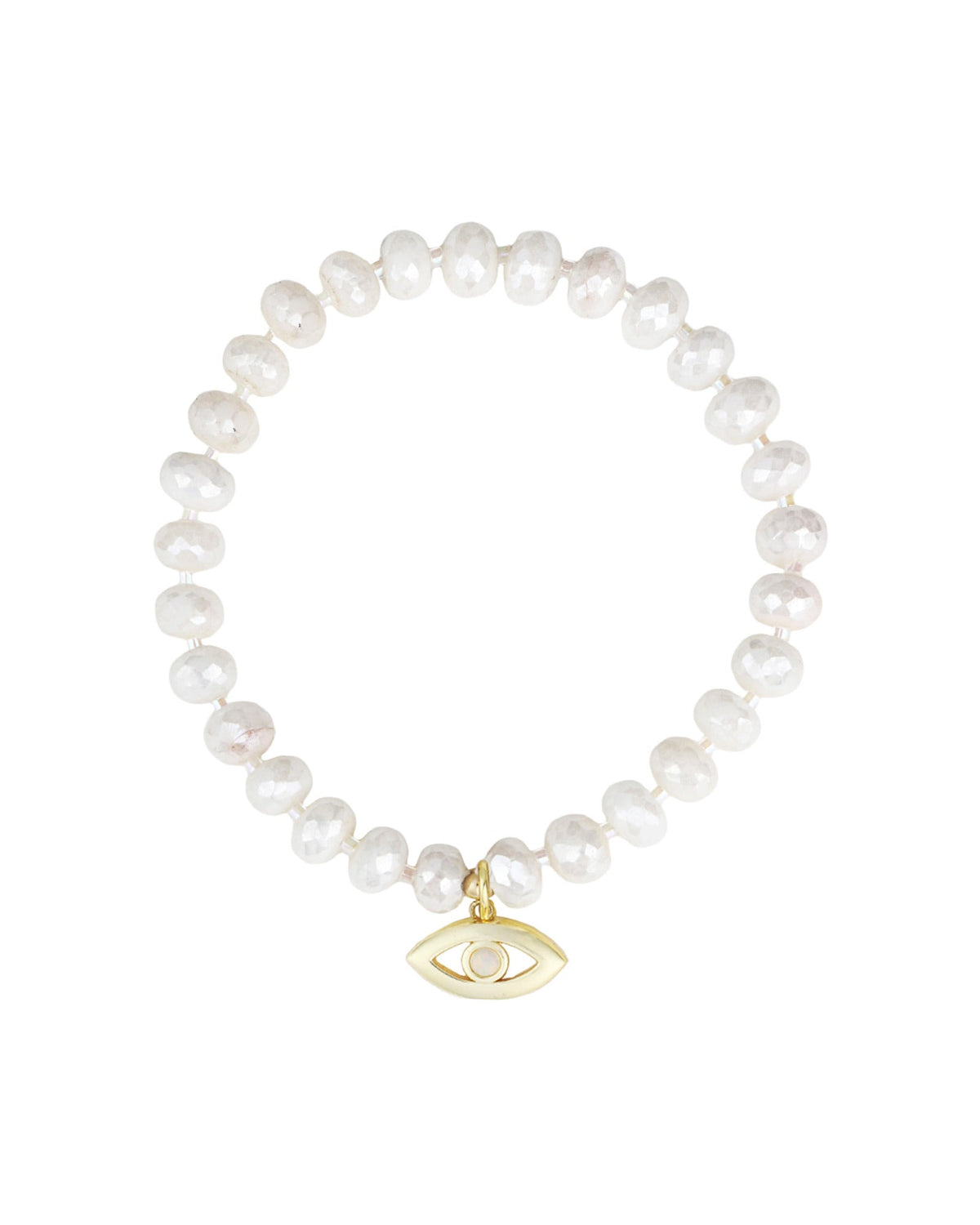 Evil Eye Silverite Beaded Bracelet