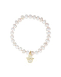 Hamsa Hand Silverite Beaded Bracelet