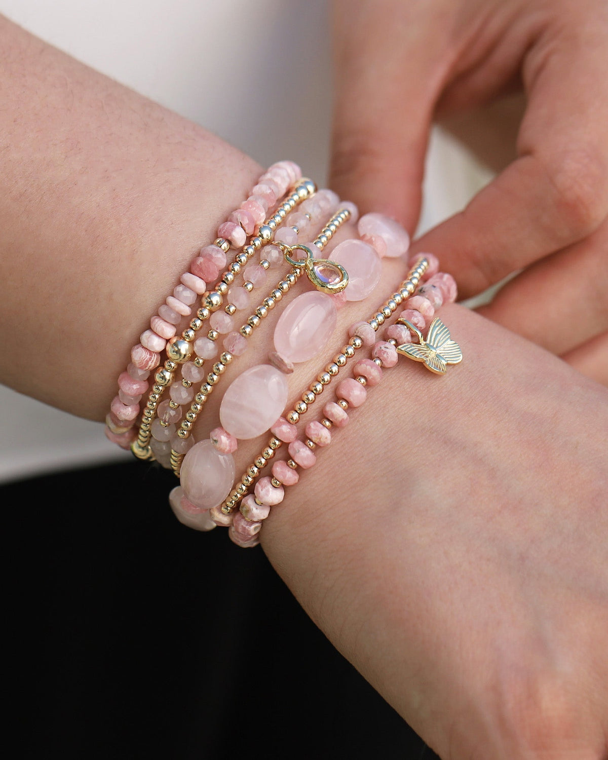 Beaded 7 Stone Bracelet | 2.5mm