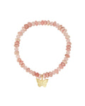 Butterfly Charm Beaded Bracelet