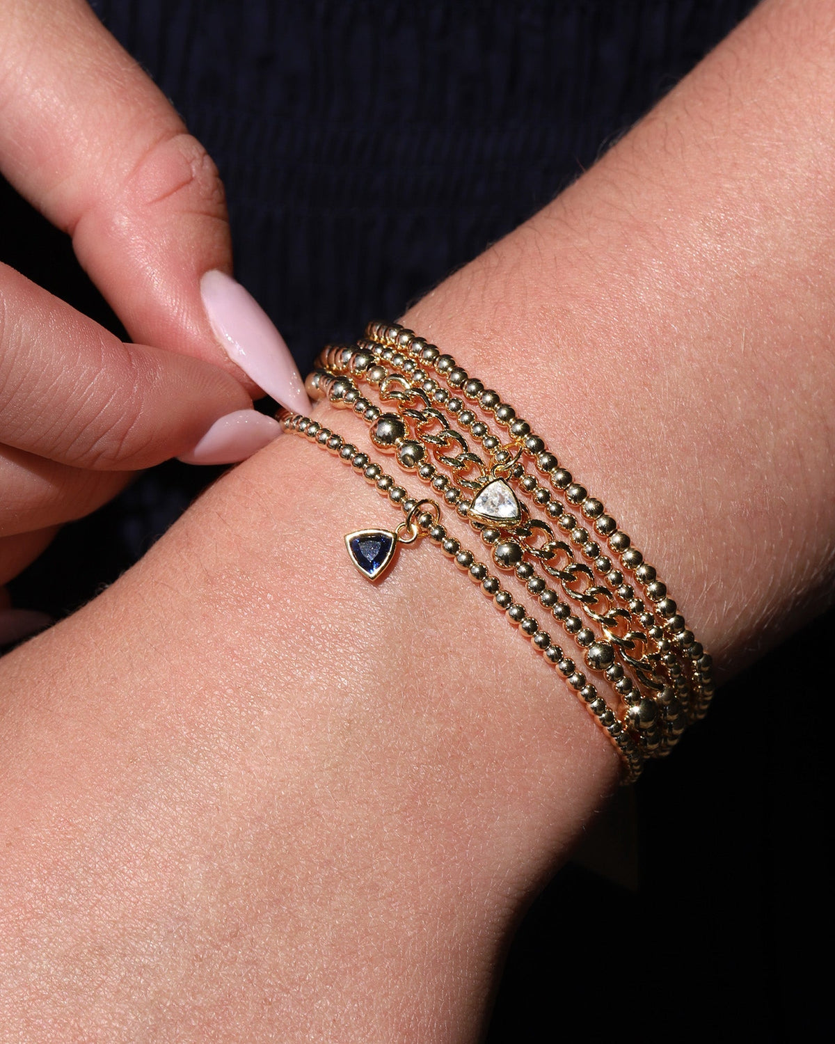 Triangle Charm Bracelet | 2.5mm