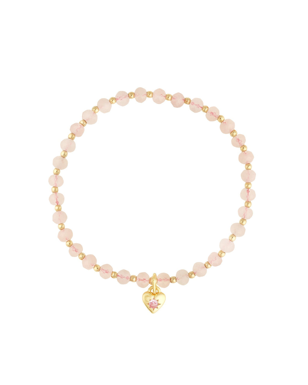 Heart Charm Beaded Bracelet