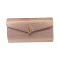 Pink Dress Bag With Disc Clasp And Swirl