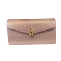Blush Dress Bag With Disc Clasp And Swirl