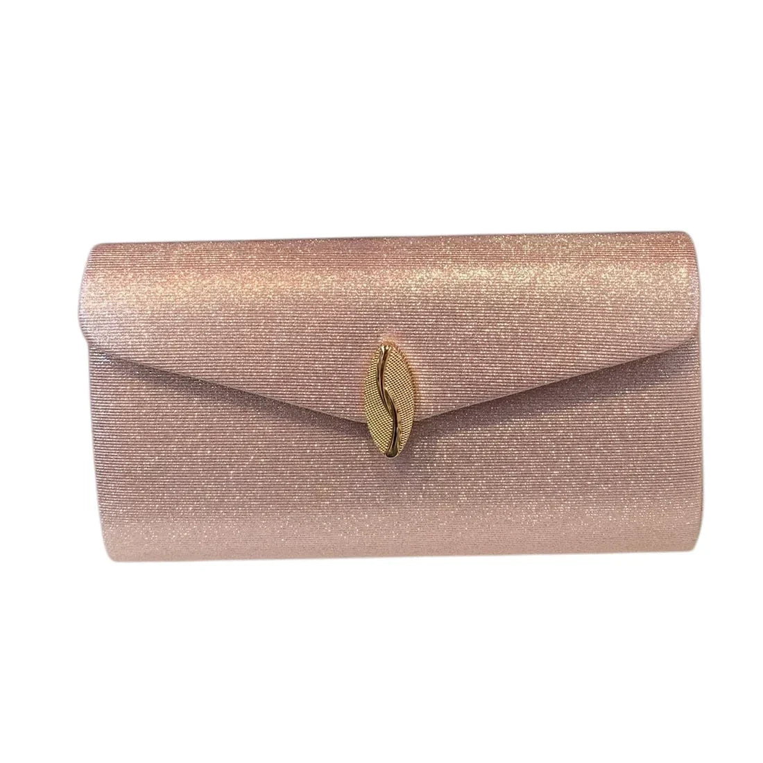 Blush Dress Bag With Disc Clasp And Swirl