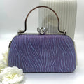 Purple Dress Bag With Diamante And Pearl Trimmings