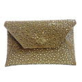 Gold Diamanté Envelope Clutch