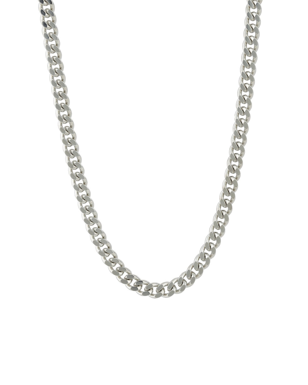Diamond Cut Flat Curb Chain Necklace | 5mm