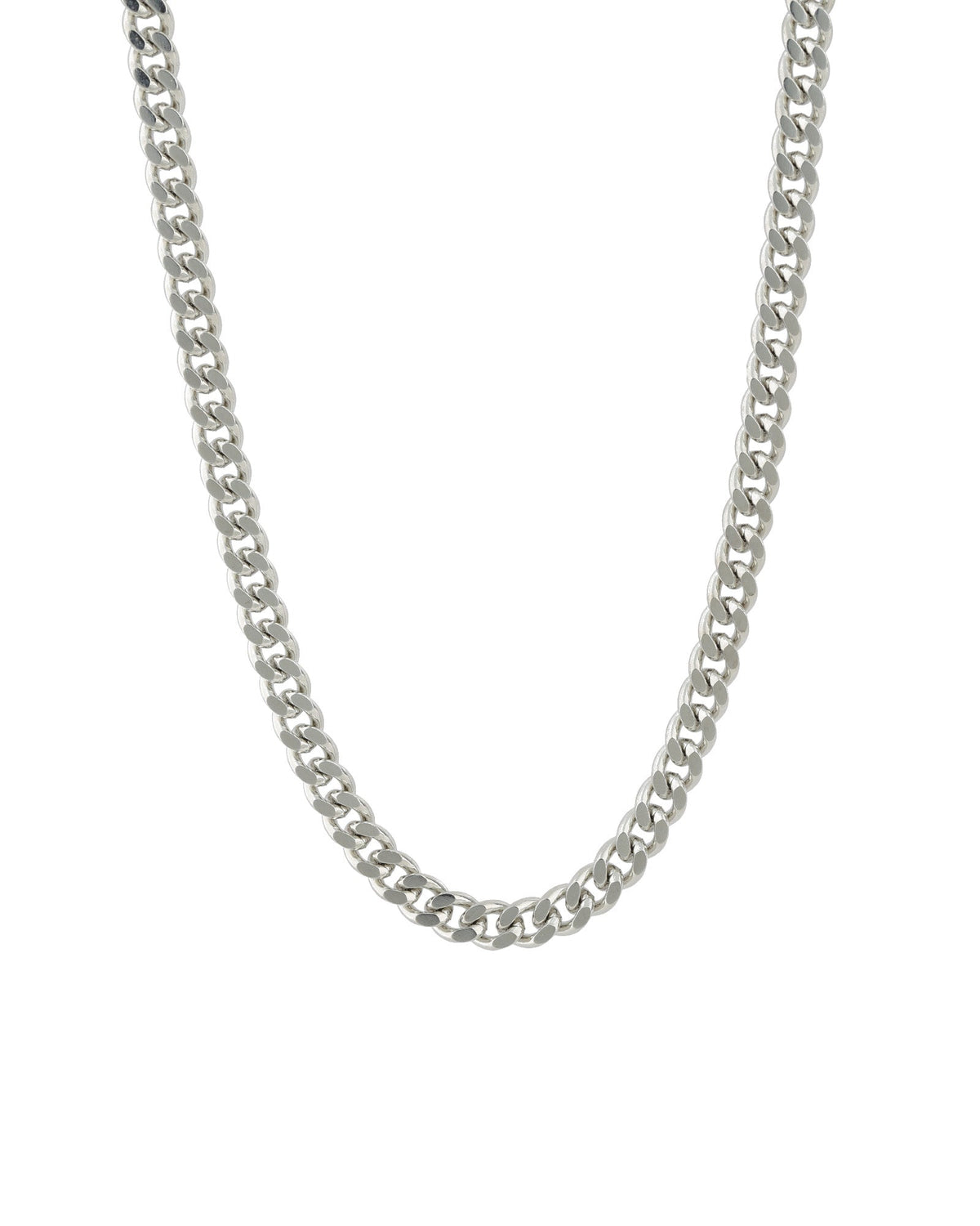 Diamond Cut Flat Curb Chain Necklace | 5mm