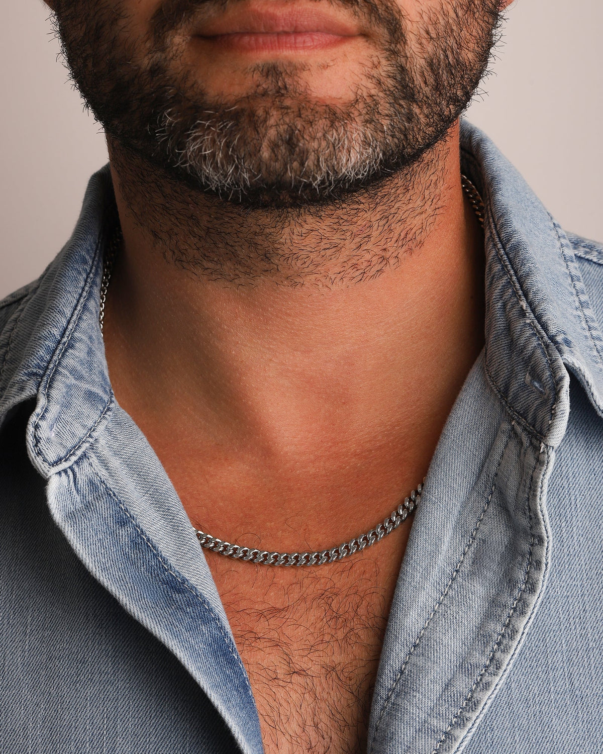 Diamond Cut Flat Curb Chain Necklace | 5mm