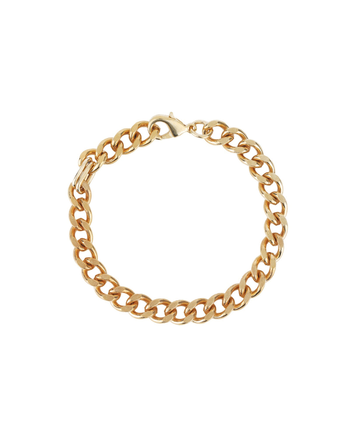 Diamond Cut Flat Curb Chain Bracelet | 8mm