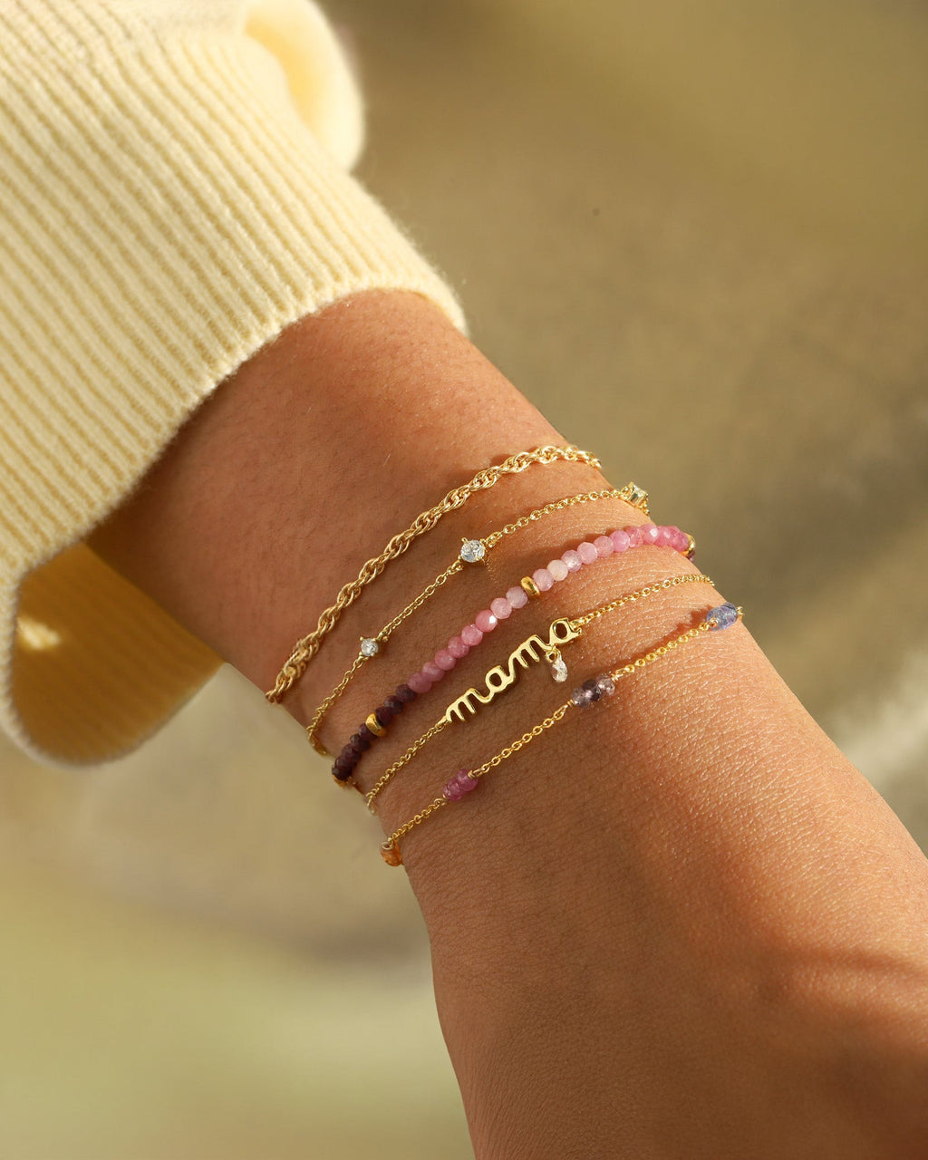Mama CZ Drop Bracelet