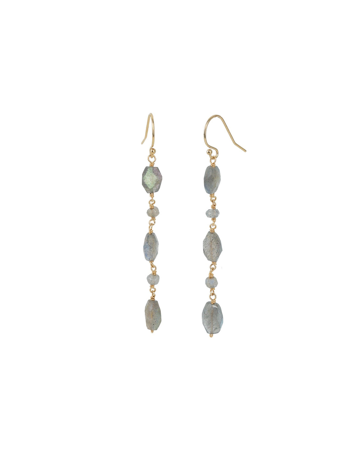 Oval Labradorite Mixed Drop Hooks