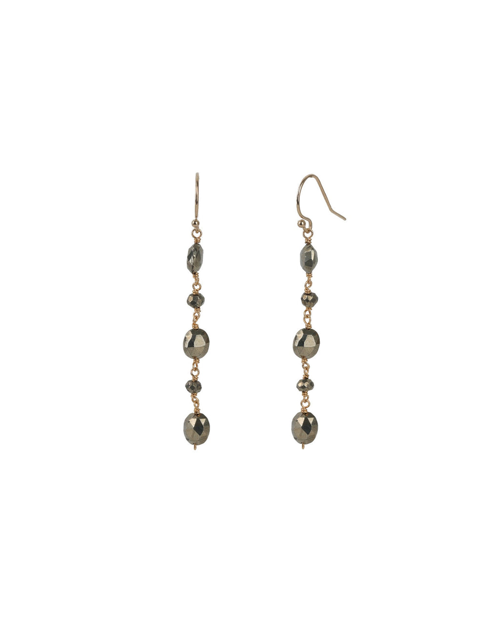 Oval Pyrite Mixed Drop Hooks