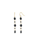 Oval Black Garnet Mixed Drop Hooks