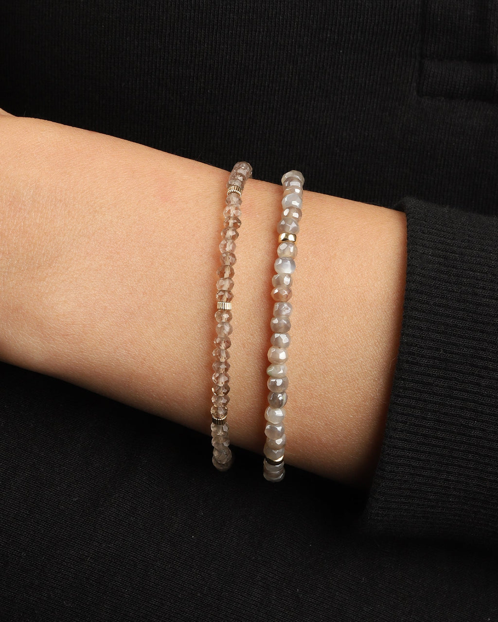 Mystic Moonstone Beaded Bracelet | 4mm
