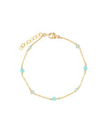 Apatite & Amazonite Station Bracelet