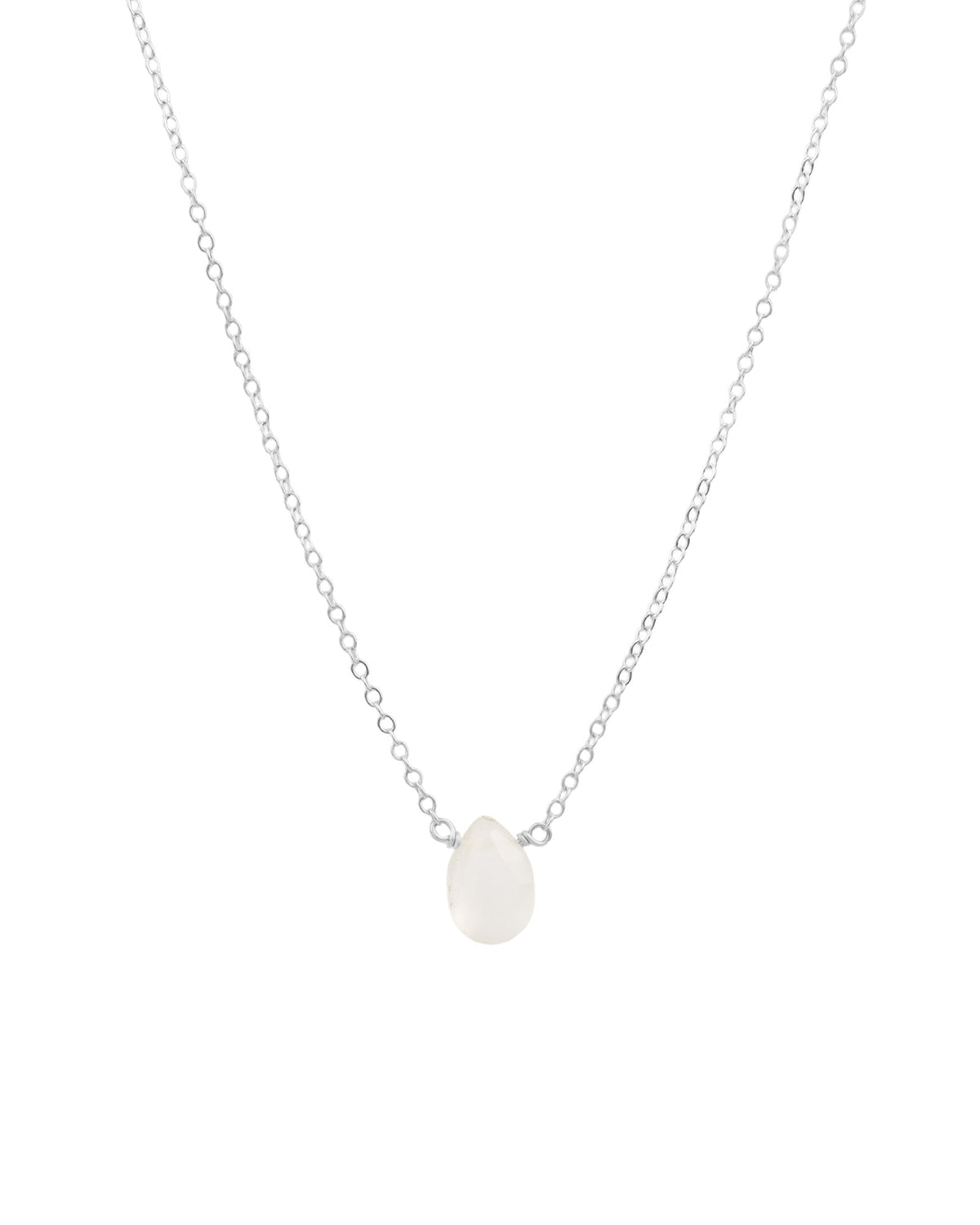 Moonstone Pear Cable Chain Necklace | 6mm