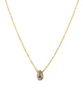 Smoky Topaz Pear Cable Chain Necklace | 6mm