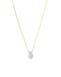Rainbow Moonstone Pear Box Chain Necklace | 10mm