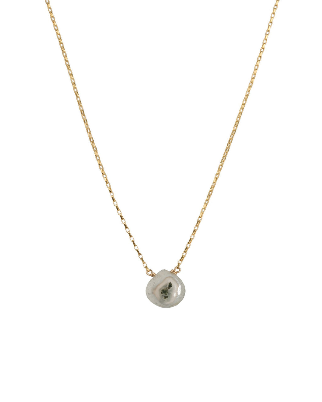 Peacock Quartz Heart Box Chain Necklace | 10mm