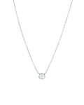 Blue Topaz Heart Cable Chain Necklace | 8mm