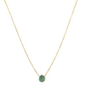 Emerald Heart Cable Chain Necklace | 8mm