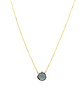 London Blue Topaz Heart Cable Chain Necklace | 8mm