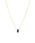 Garnet Marquise Cable Chain Necklace