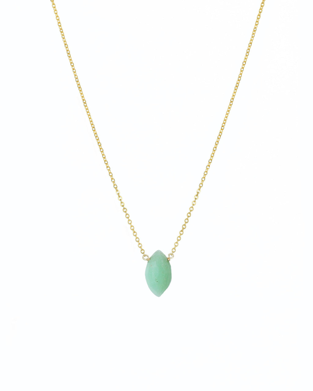 Chrysoprase Marquise Cable Chain Necklace | 10mm