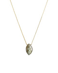 Labradorite Marquise Box Chain Necklace