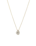 Peacock Quartz Slice Box Chain Necklace | 10mm