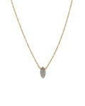 Labradorite Marquise Cable Chain Necklace | 10mm