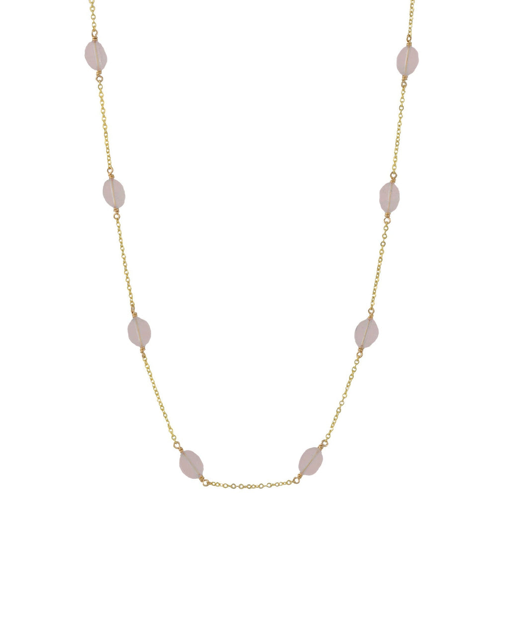 12 Station Oval Stone Necklace