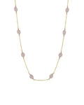 12 Station Oval Stone Necklace
