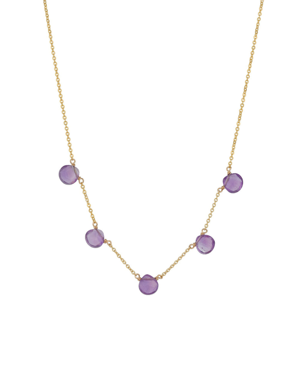 Five Stone Drop Necklace