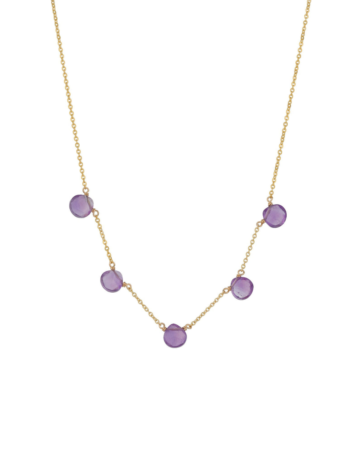 Five Stone Drop Necklace