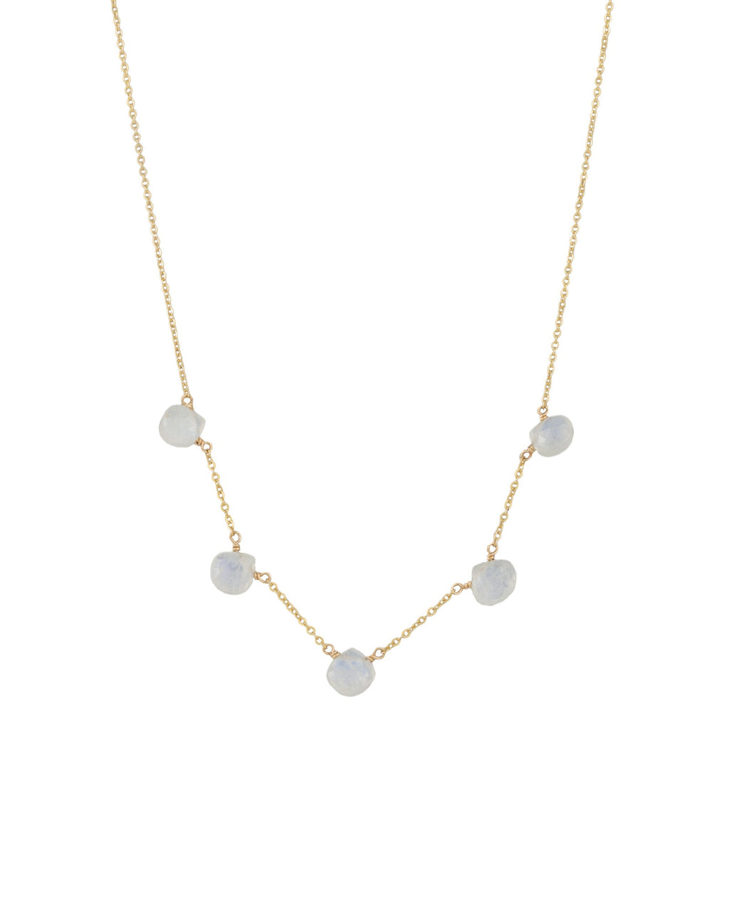 Five Stone Drop Necklace