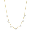 Seven Heart Stone Drop Necklace