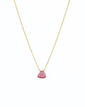 Pink Quartz Trillion Cable Chain Necklace | 8mm