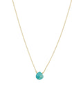 Turquoise Heart Curb Chain Necklace | 8mm