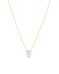 Chalcedony Pear Cable Chain Necklace | 10mm