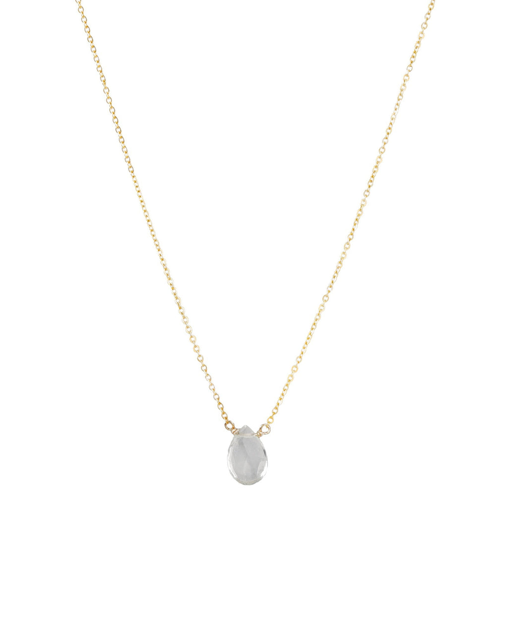 Prasiolite Pear Cable Chain Necklace | 10mm